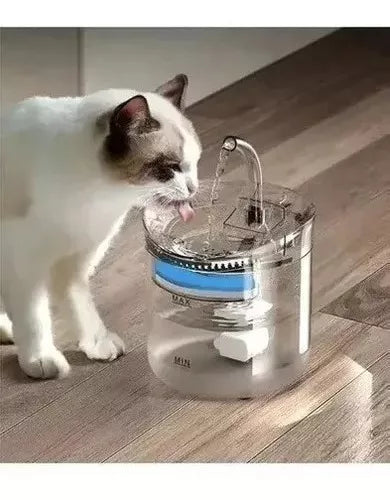 Fuente De Agua Para Mascotas Gatos Silencioso Automatico Color Transparente oscuro