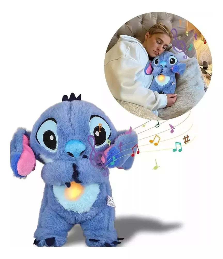 Peluche Tranquilizante Stich Con Movimientos De Respiración Realistas