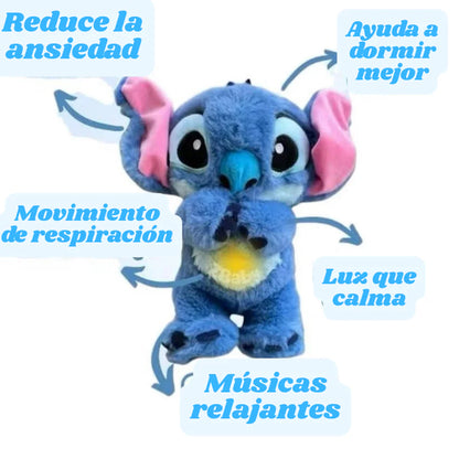 Peluche Tranquilizante Stich Con Movimientos De Respiración Realistas